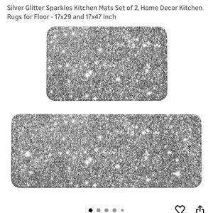 🆕Kitchen Speckled Gray White Floor Mats - Set of 2